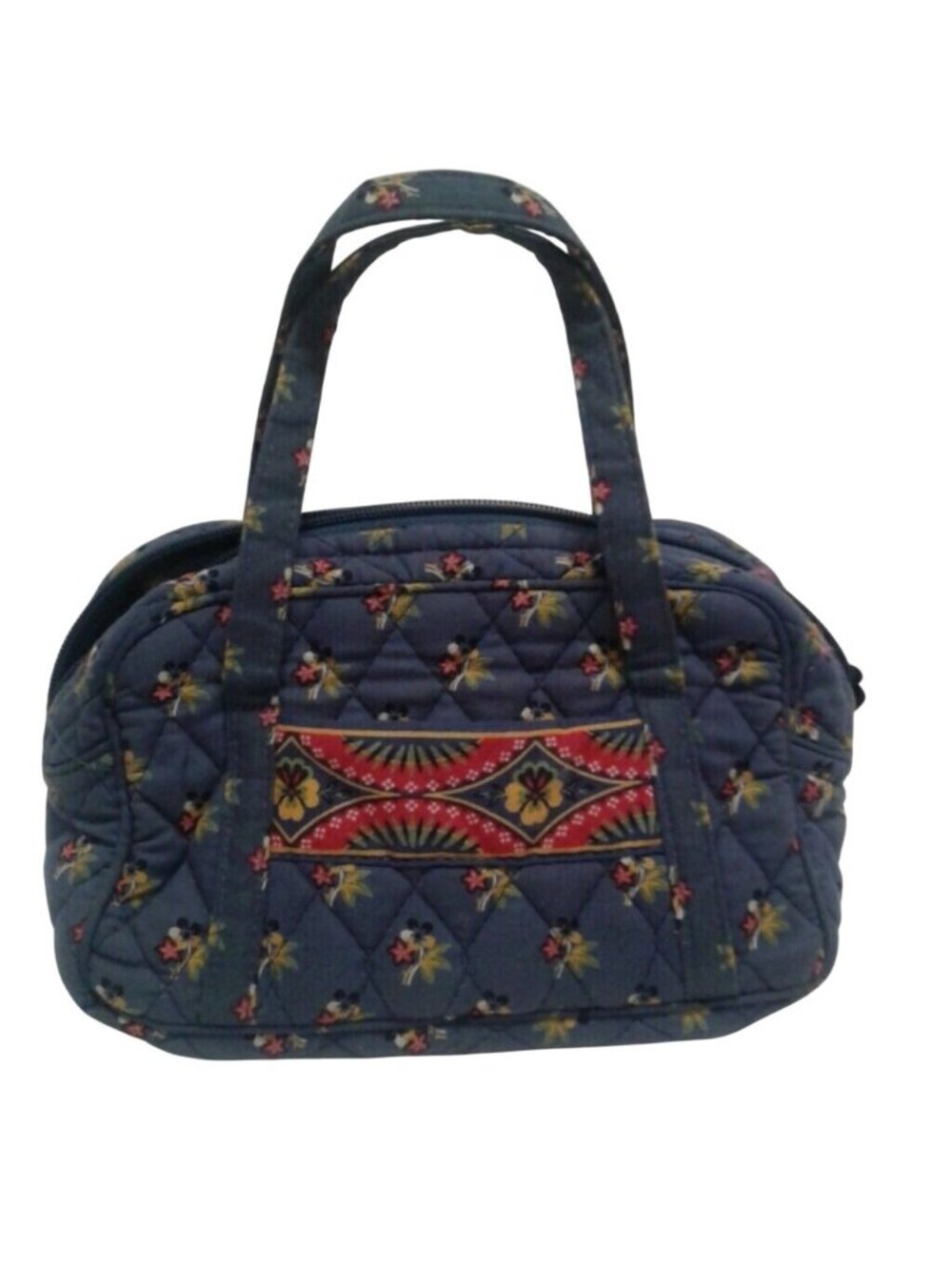Vera Bradley Satchel Handbag Emily Quilted Floral Dual Handles Zip Closure 2004